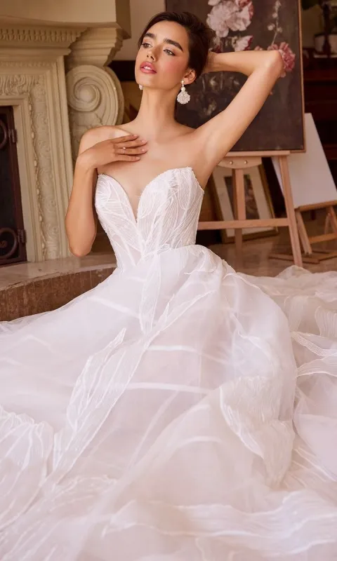 Long Wedding Dress: Andrea and Leo WL043 sold by PromGirl