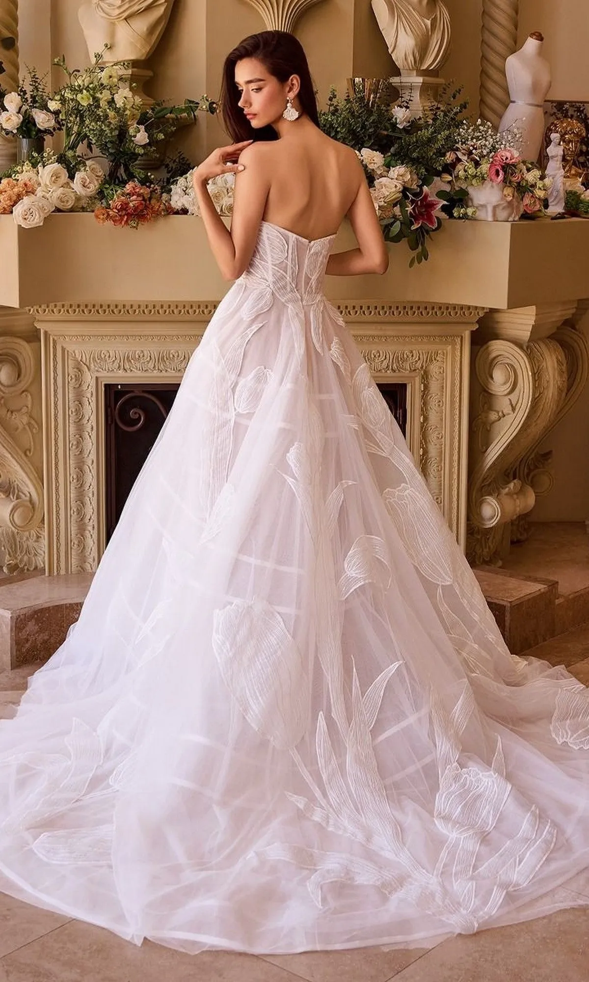 Long Wedding Dress: Andrea and Leo WL043 sold by PromGirl product image thumbnail 2