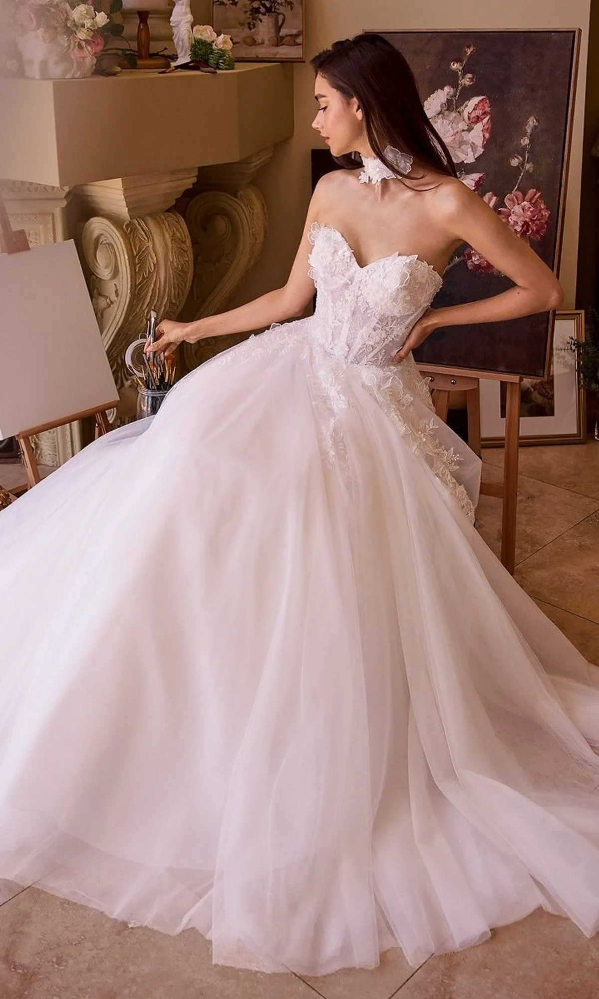 Long Wedding Dress: Andrea and Leo WL041 sold by PromGirl product image thumbnail 5