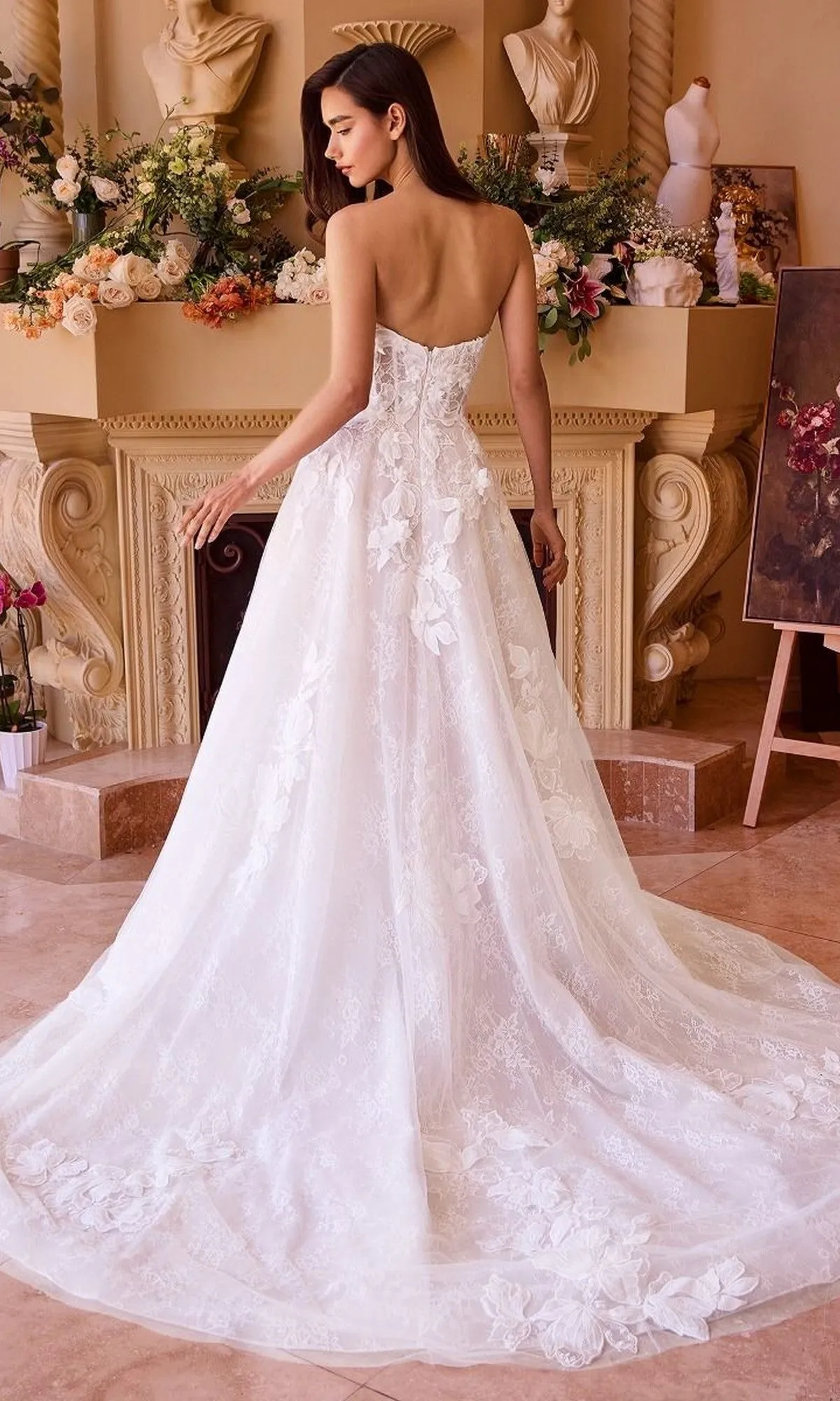 Long Wedding Dress: Andrea and Leo WL034 sold by PromGirl product image thumbnail 2