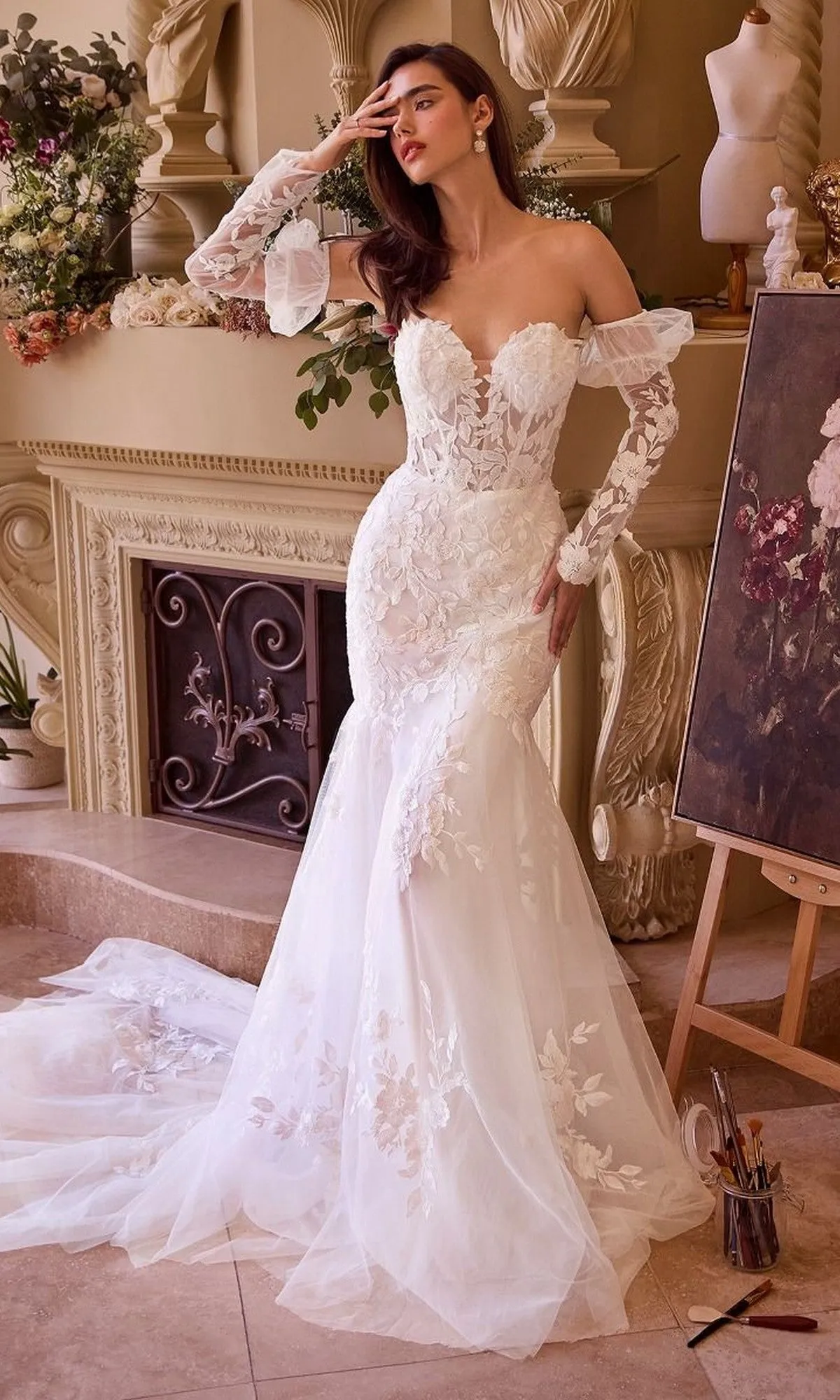 Long Wedding Dress: Andrea and Leo WL033 sold by PromGirl