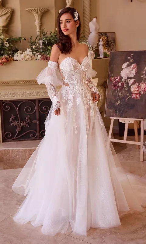 Long Wedding Dress: Andrea and Leo WL032 sold by PromGirl