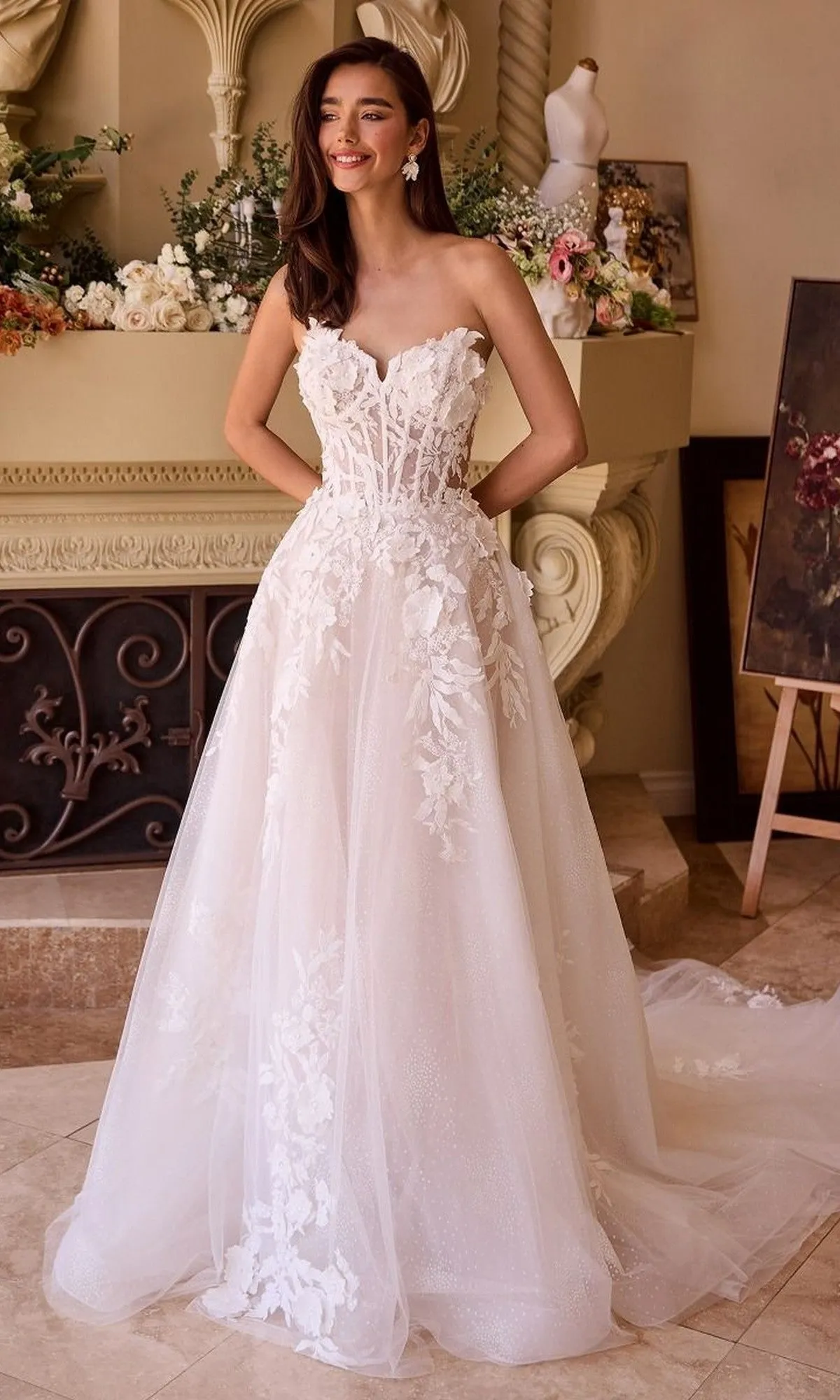Long Wedding Dress: Andrea and Leo WL018 sold by PromGirl product image thumbnail 5