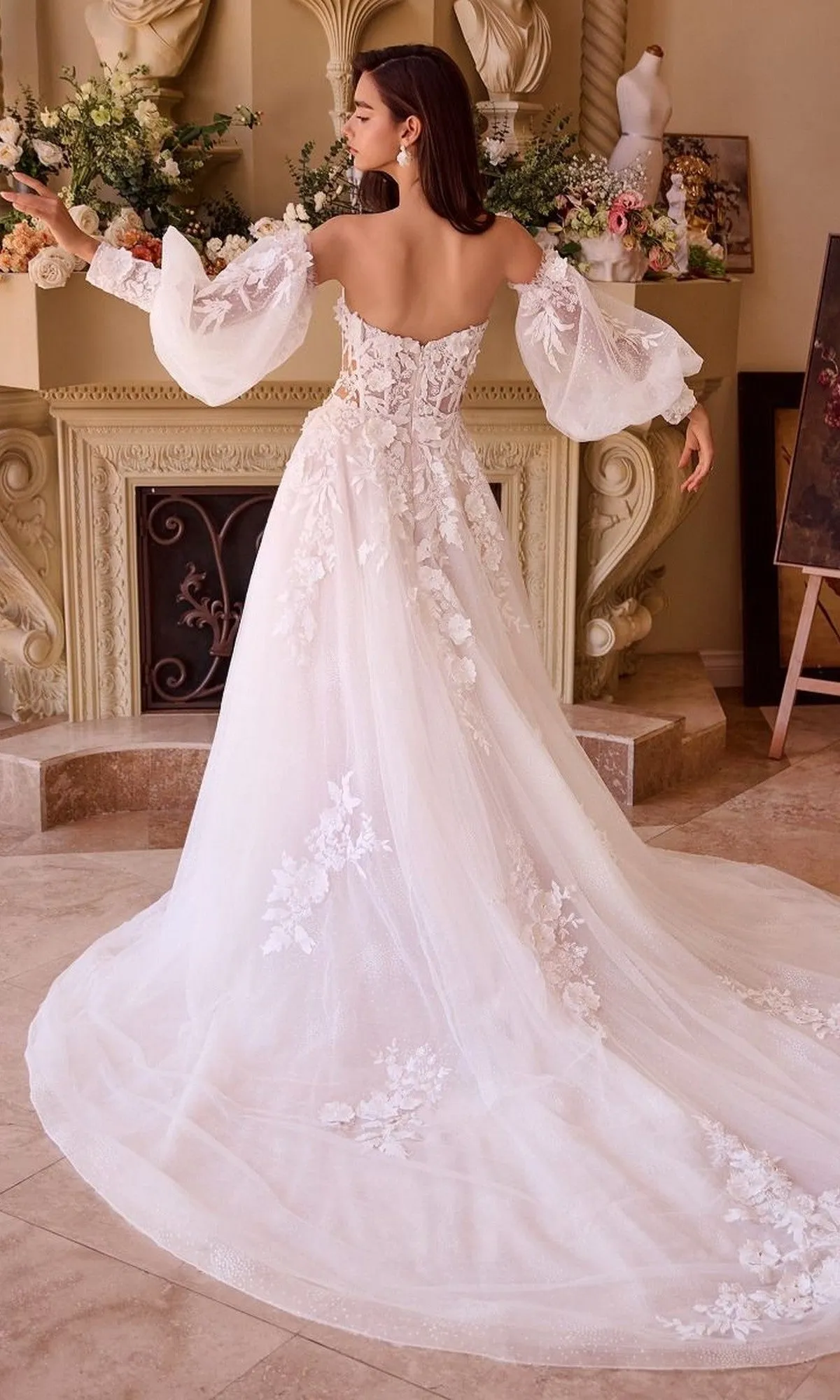 Long Wedding Dress: Andrea and Leo WL018 sold by PromGirl product image thumbnail 2