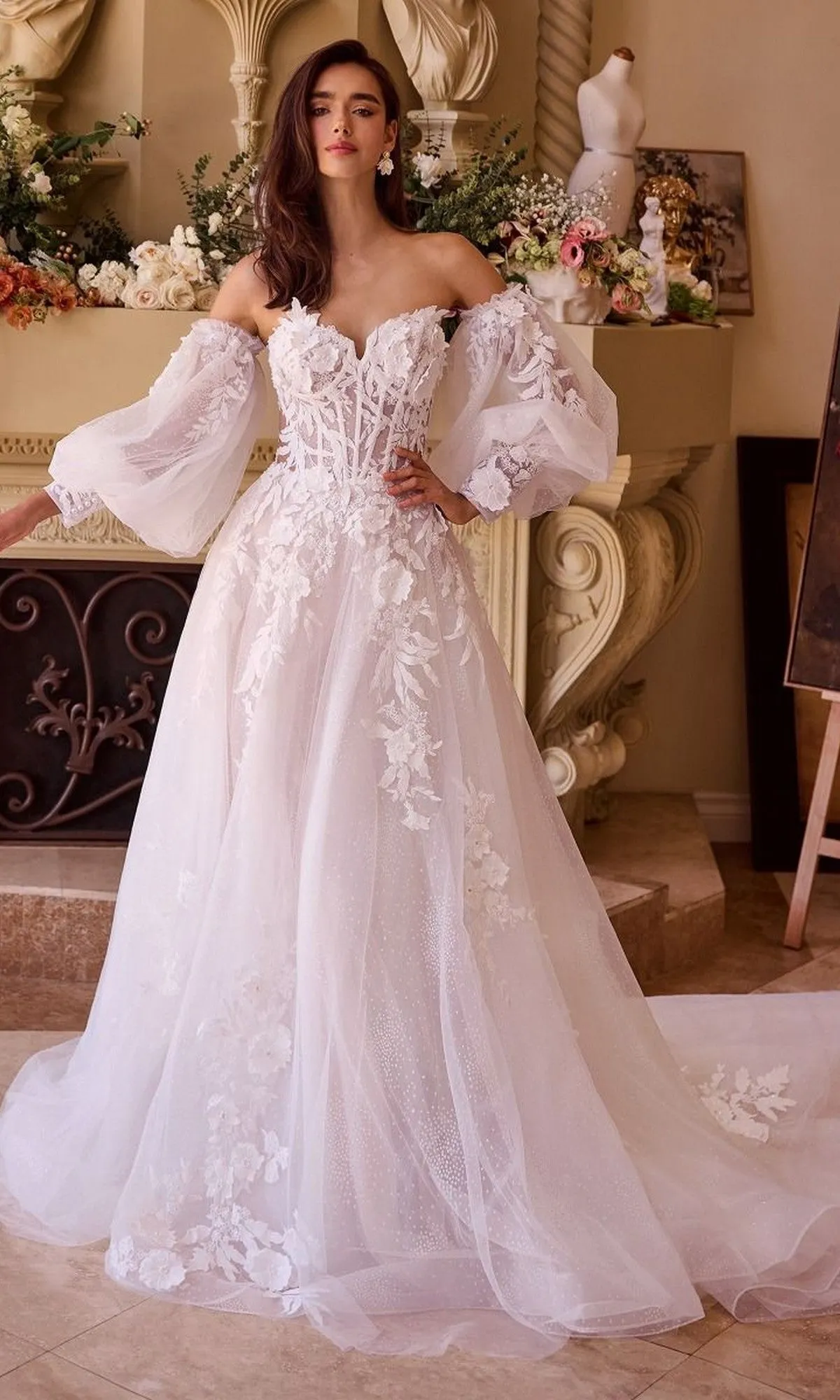Long Wedding Dress: Andrea and Leo WL018 sold by PromGirl product image thumbnail 3