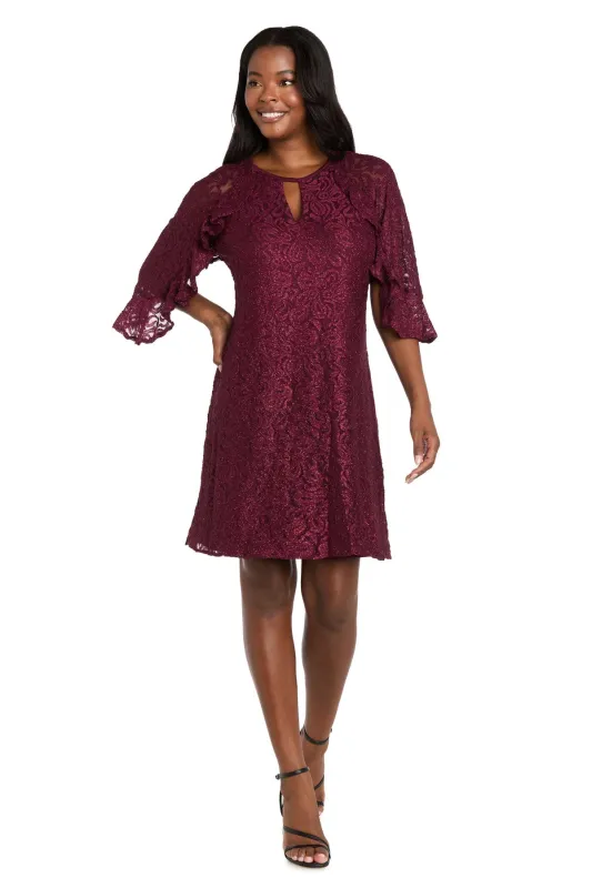 Short Lace Semi-Formal Dress: R&M Richards 4226 made by R&M Richards