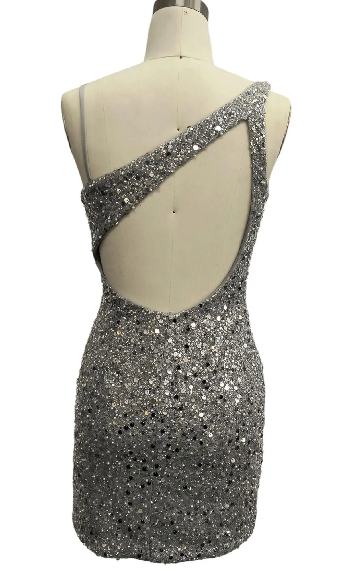 Short Silver Homecoming Dress: 12353 sold by PromGirl product image thumbnail 2