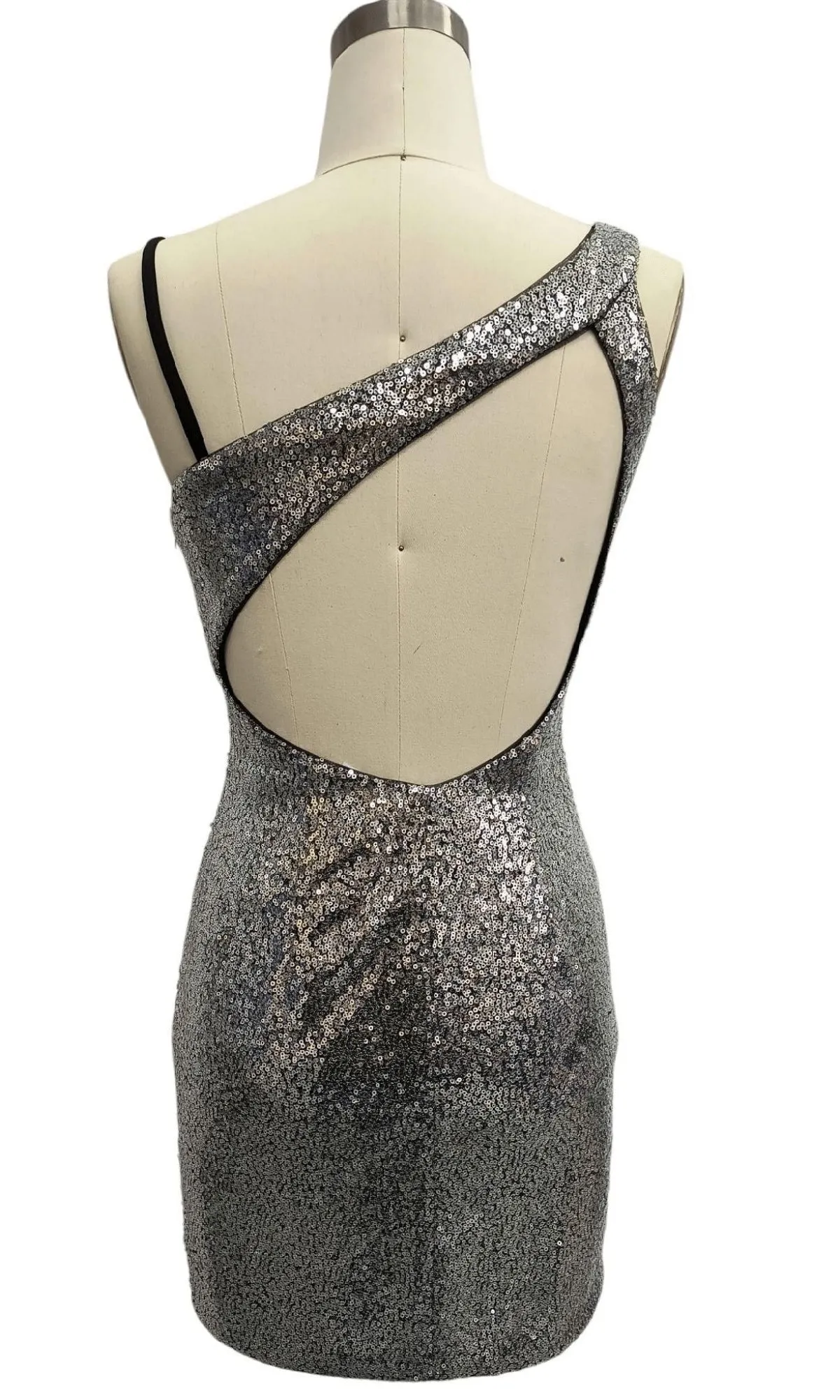 Short Silver Homecoming Dress: 12360 sold by PromGirl product image thumbnail 2
