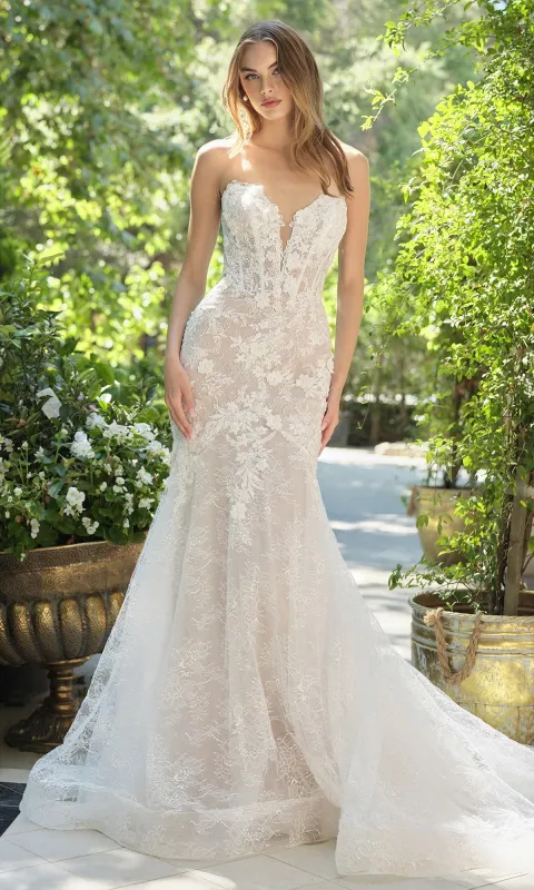 Long Wedding Dress: Andrea and Leo WL072 sold by PromGirl