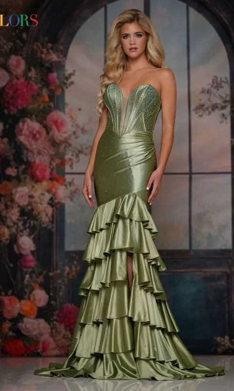 Long Prom Dress: Colors Dress 3925 sold by PromGirl