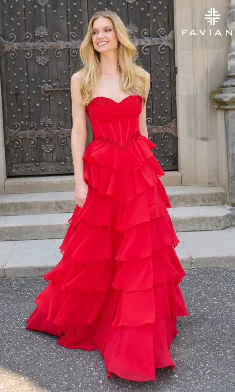 Long Prom Dress: Faviana 11460 sold by PromGirl