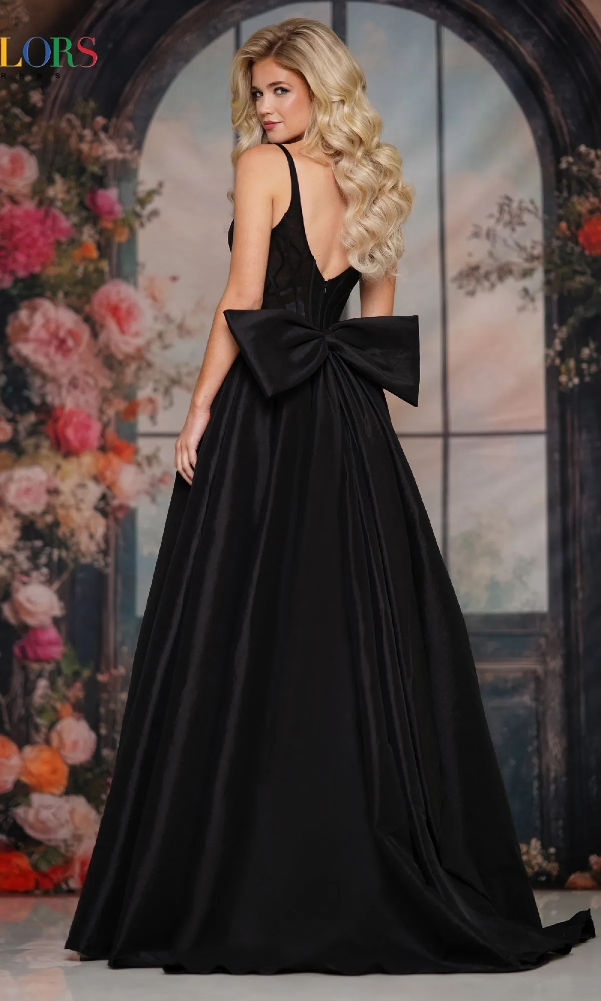 Statement-Bow Long Prom Dress: Colors Dress 3922 sold by PromGirl product image thumbnail 2