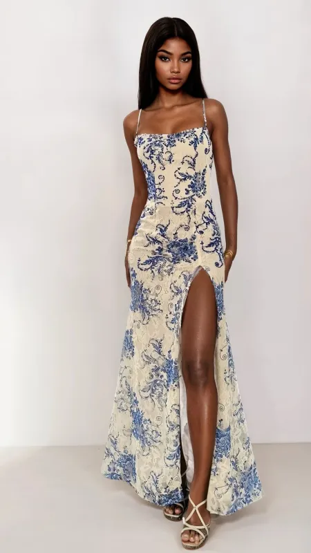 Long Prom Dress: Dave and Johnny 12951 sold by PromGirl