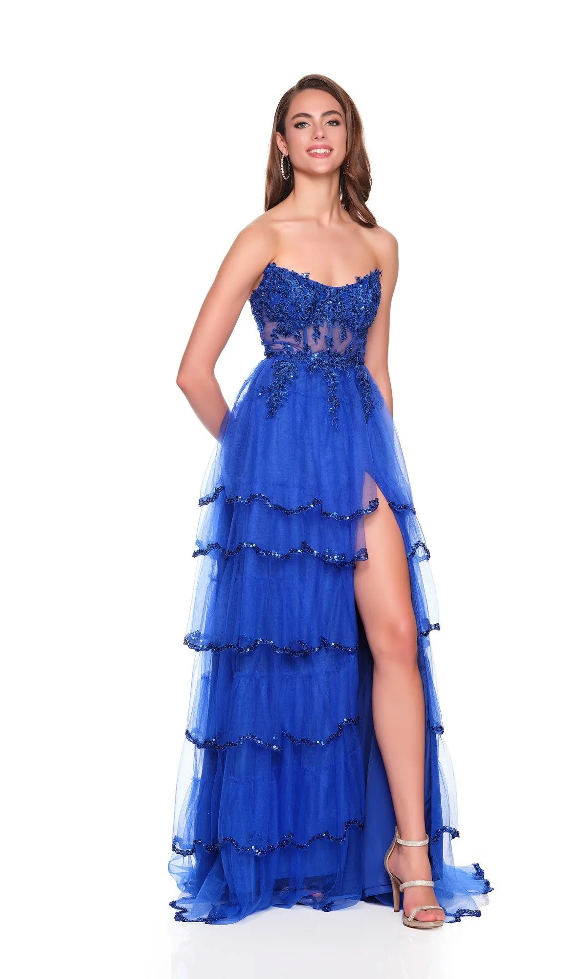 Long Prom Dress: Dave and Johnny 12871 sold by PromGirl