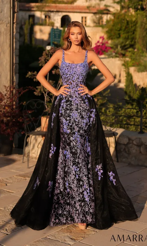 Overskirt Long Beaded Prom Dress: Amarra 89373 sold by PromGirl