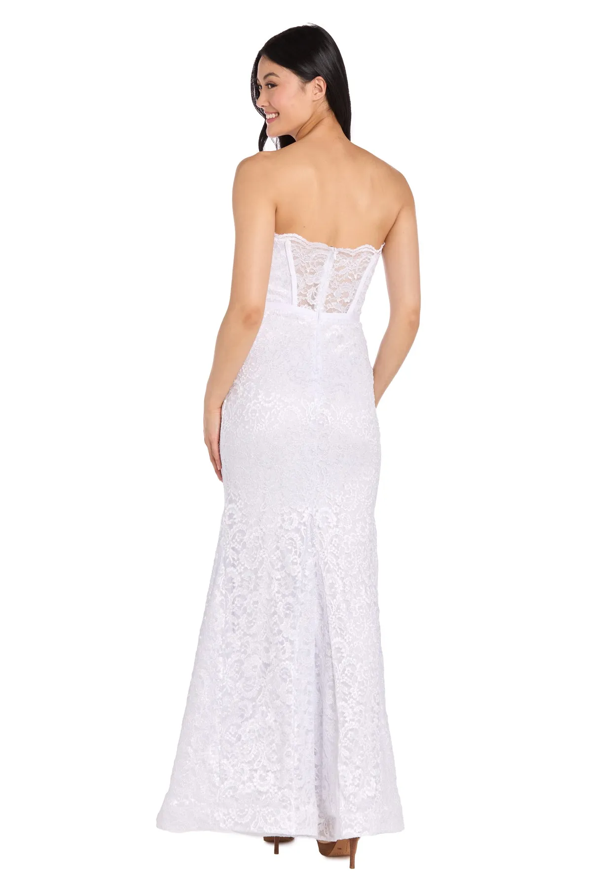 Strapless Long Lace Prom Dress: Morgan 13269 sold by PromGirl product image thumbnail 2