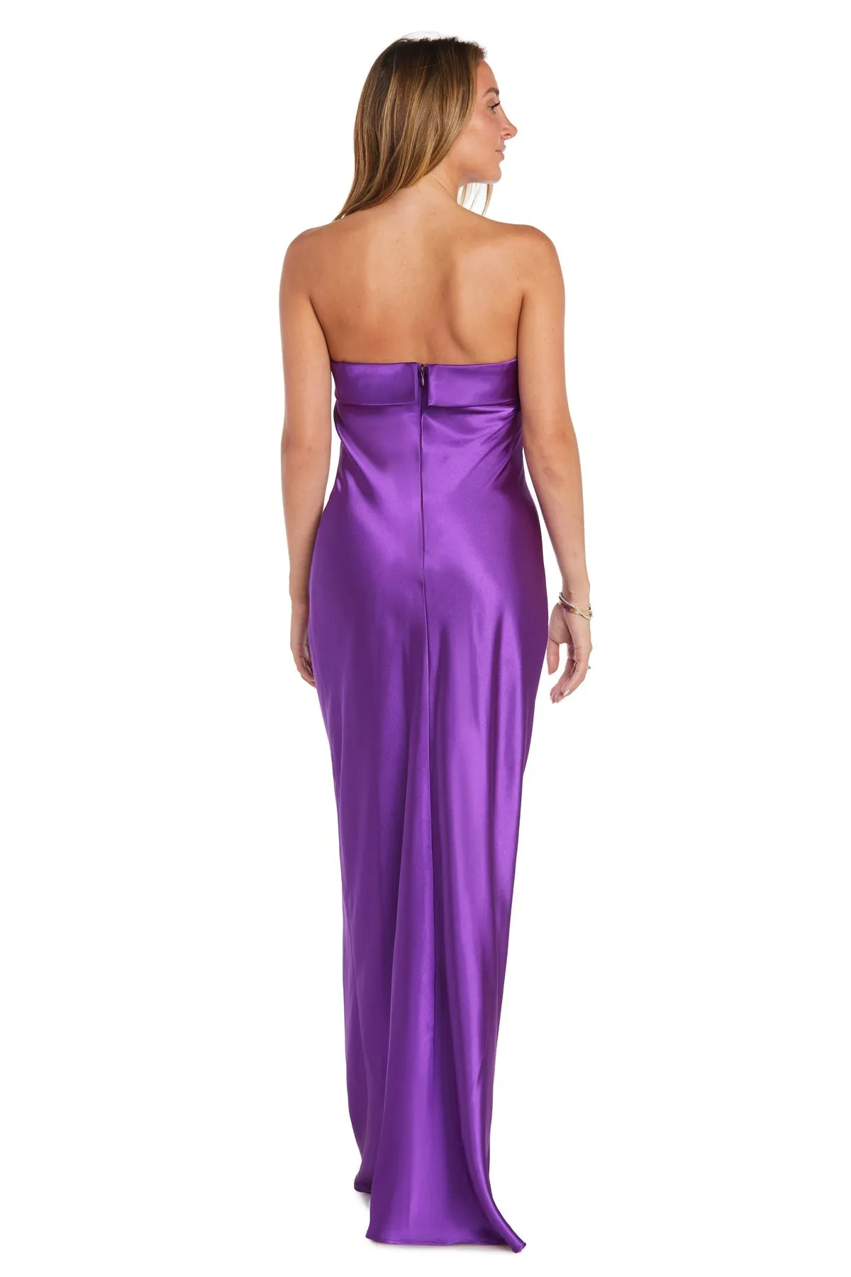 Long Simple Satin Prom Dress: Morgan 10219 sold by PromGirl product image thumbnail 2