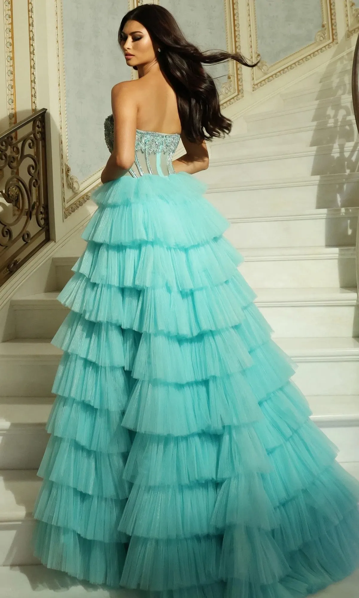 Long Prom Dress: Jovani 44134 sold by PromGirl product image thumbnail 2