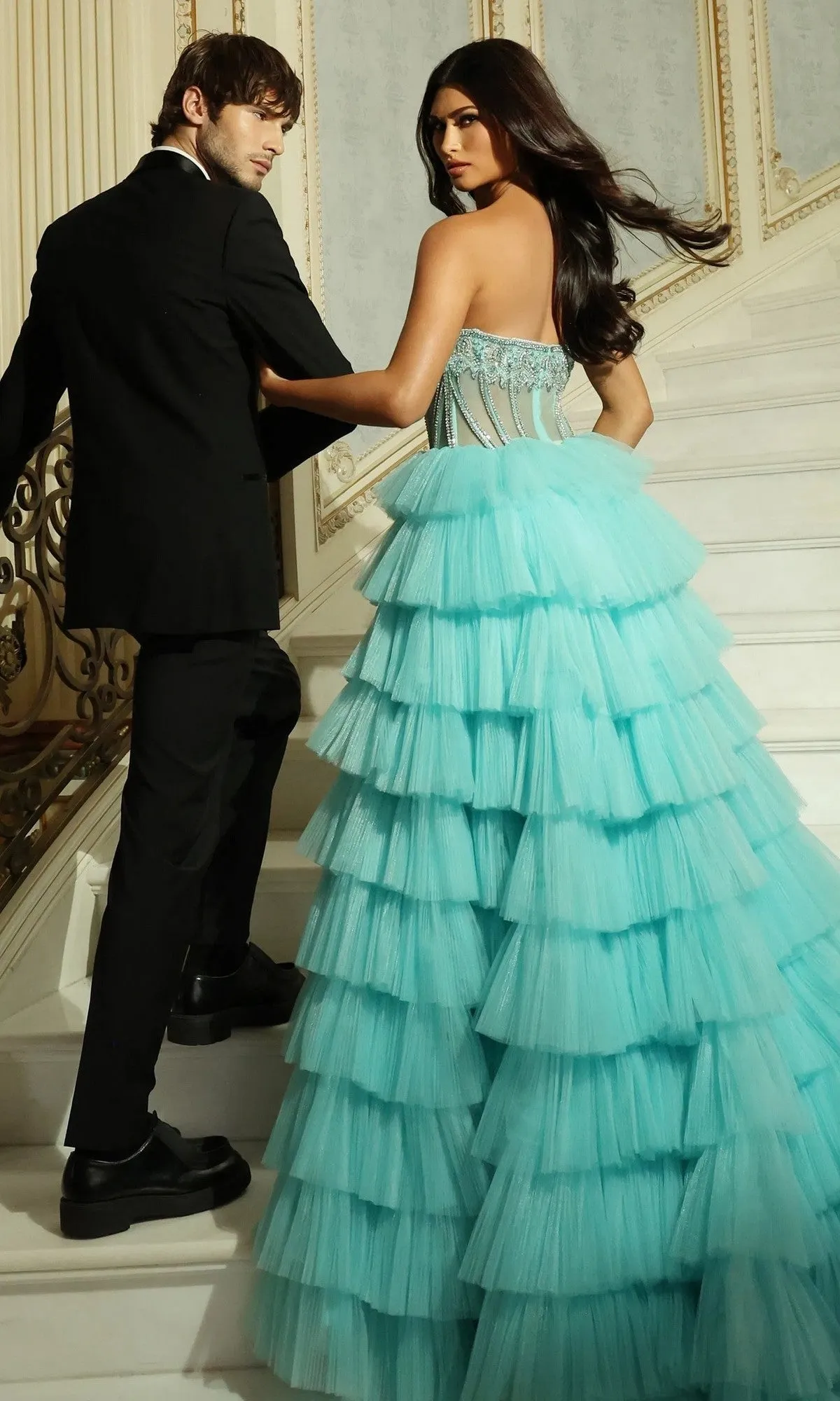 Long Prom Dress: Jovani 44134 sold by PromGirl product image thumbnail 3