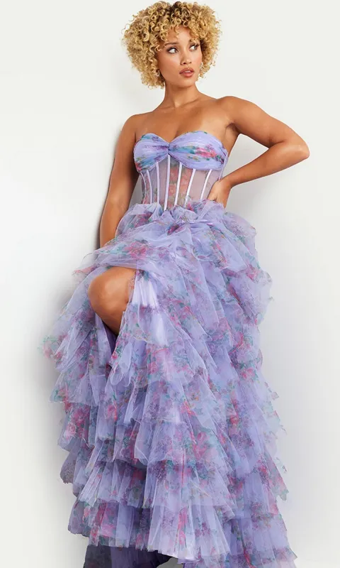 Strapless Lilac Prom Ball Gown: Jovani 39149 sold by PromGirl