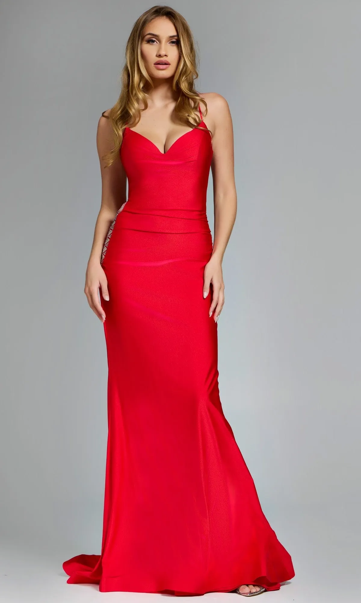 Sexy Long Lace-Up Prom Dress: Jovani 37529 sold by PromGirl product image thumbnail 3