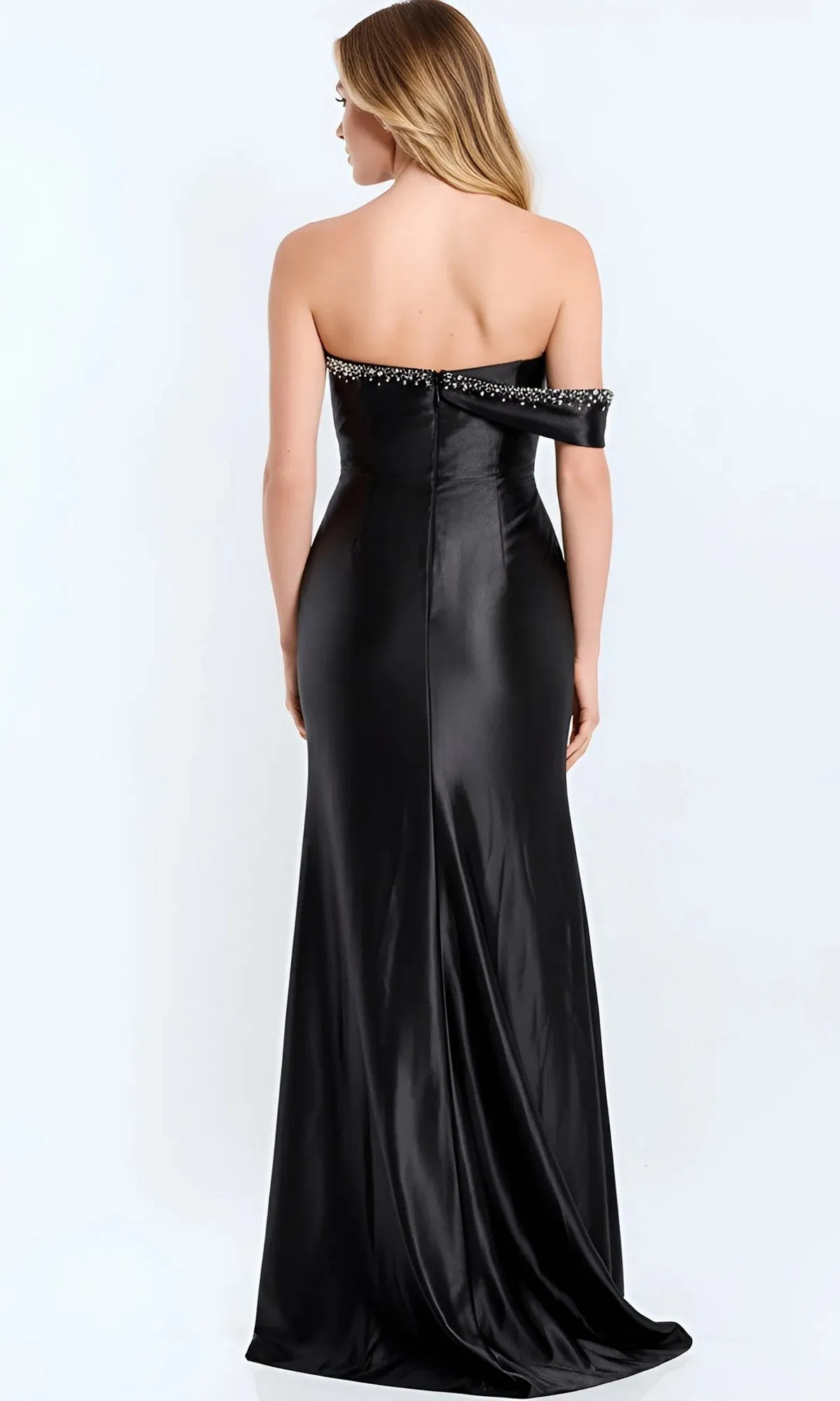 Sheer Long Prom Dress with Beading: Jovani 47607 sold by PromGirl product image thumbnail 2