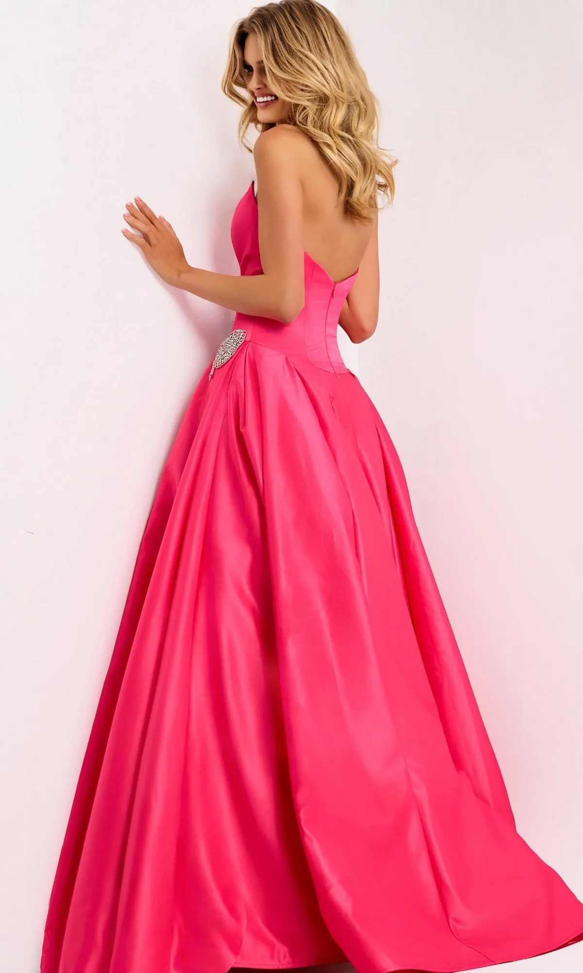 Beaded-Bow Strapless Prom Ball Gown: Jovani 47096 sold by PromGirl product image thumbnail 2