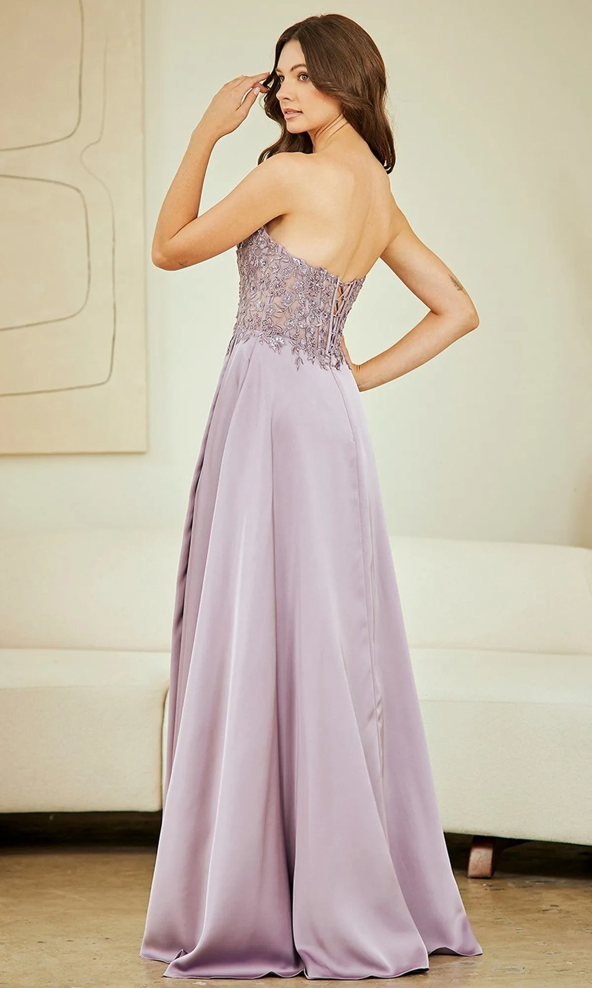 Strapless Pocket Prom Gown: Amelia Couture 6204 sold by PromGirl product image thumbnail 2
