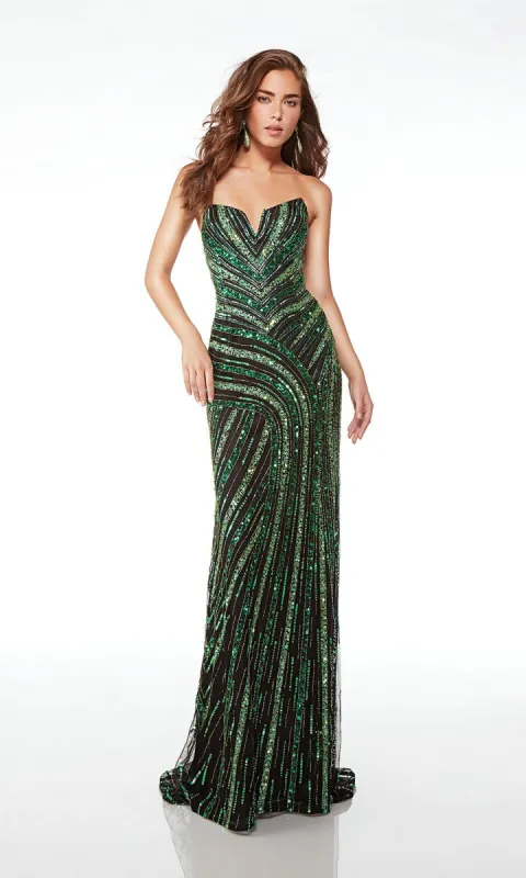 Alyce Beaded Strapless Long Formal Dress 61678 sold by PromGirl