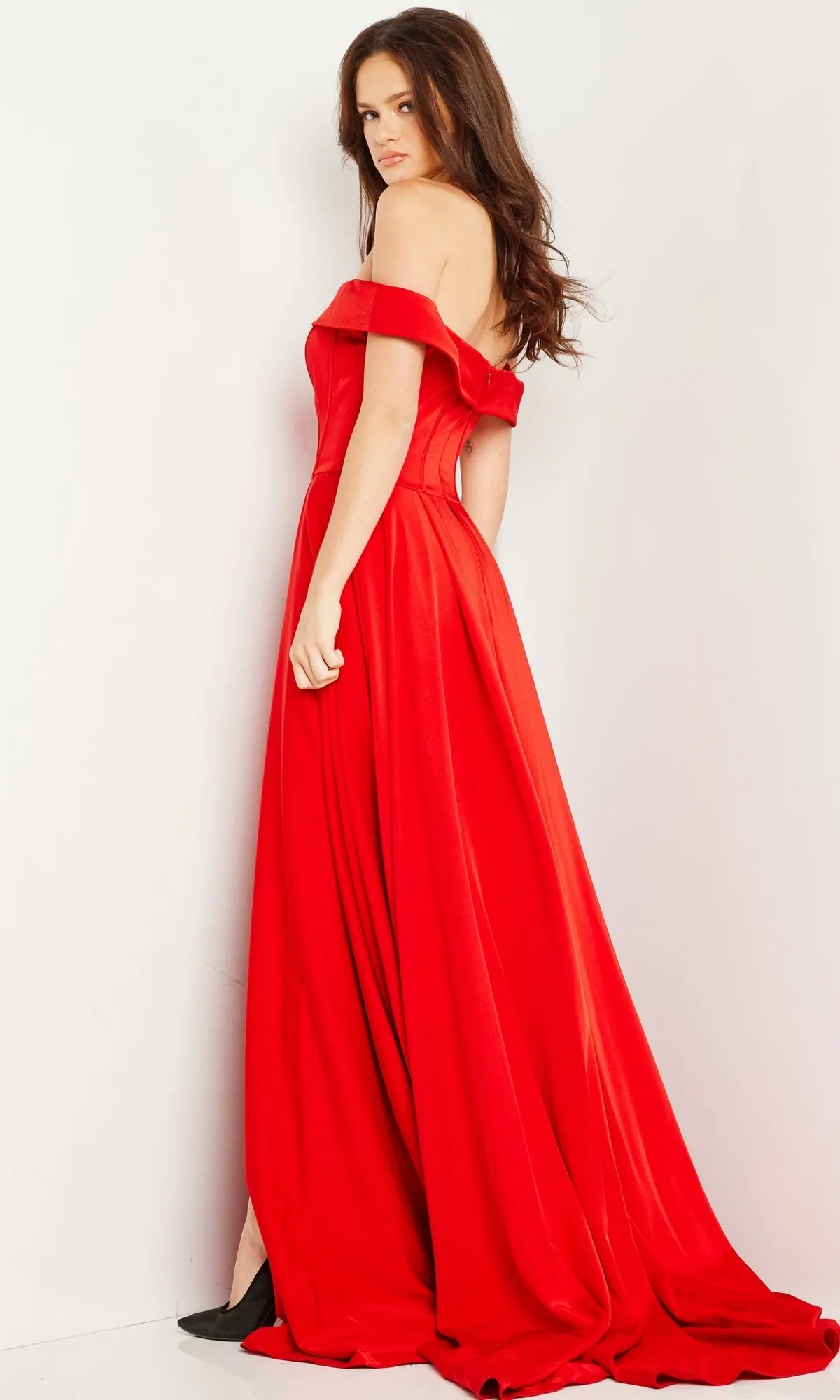 Jovani Off-Shoulder Long A-LIne Prom Dress 09874 sold by PromGirl product image thumbnail 2