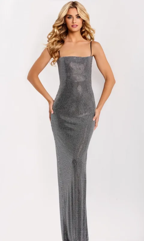 Long Black Beaded Prom Dress: Jovani 49162 made by Jovani