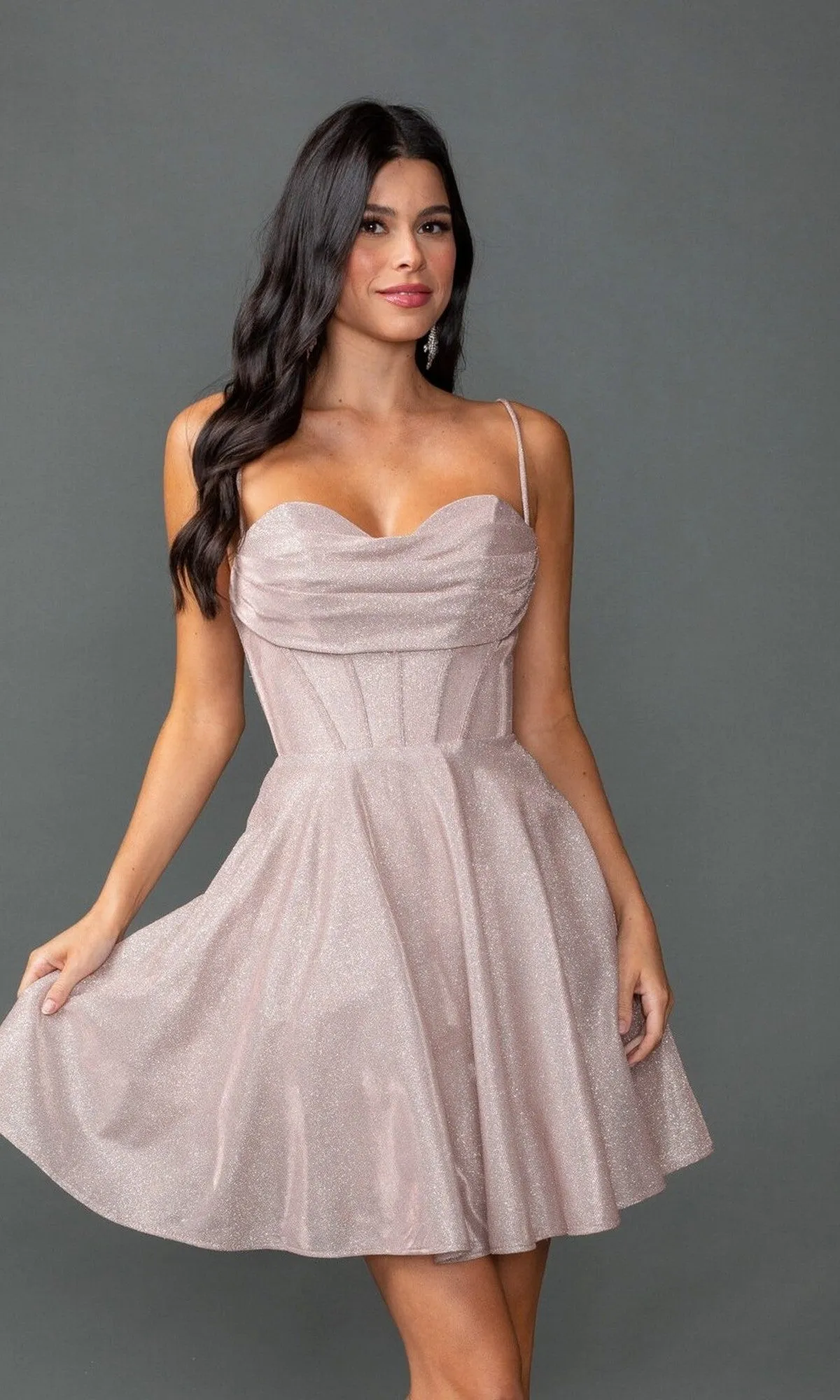 Lace-Up Short Prom Dress: Dancing Queen 3421 sold by PromGirl product image thumbnail 3
