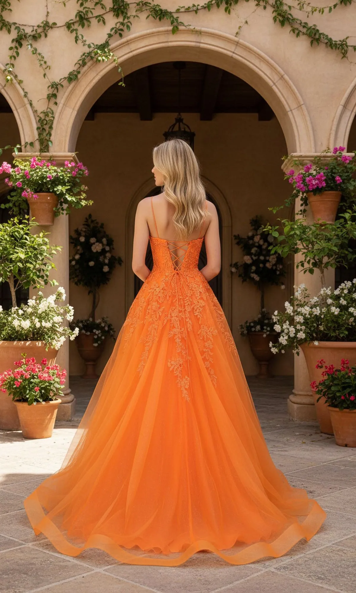 Glitter Tulle A-Line Prom Dress: PromGirl 250032 sold by PromGirl product image thumbnail 2