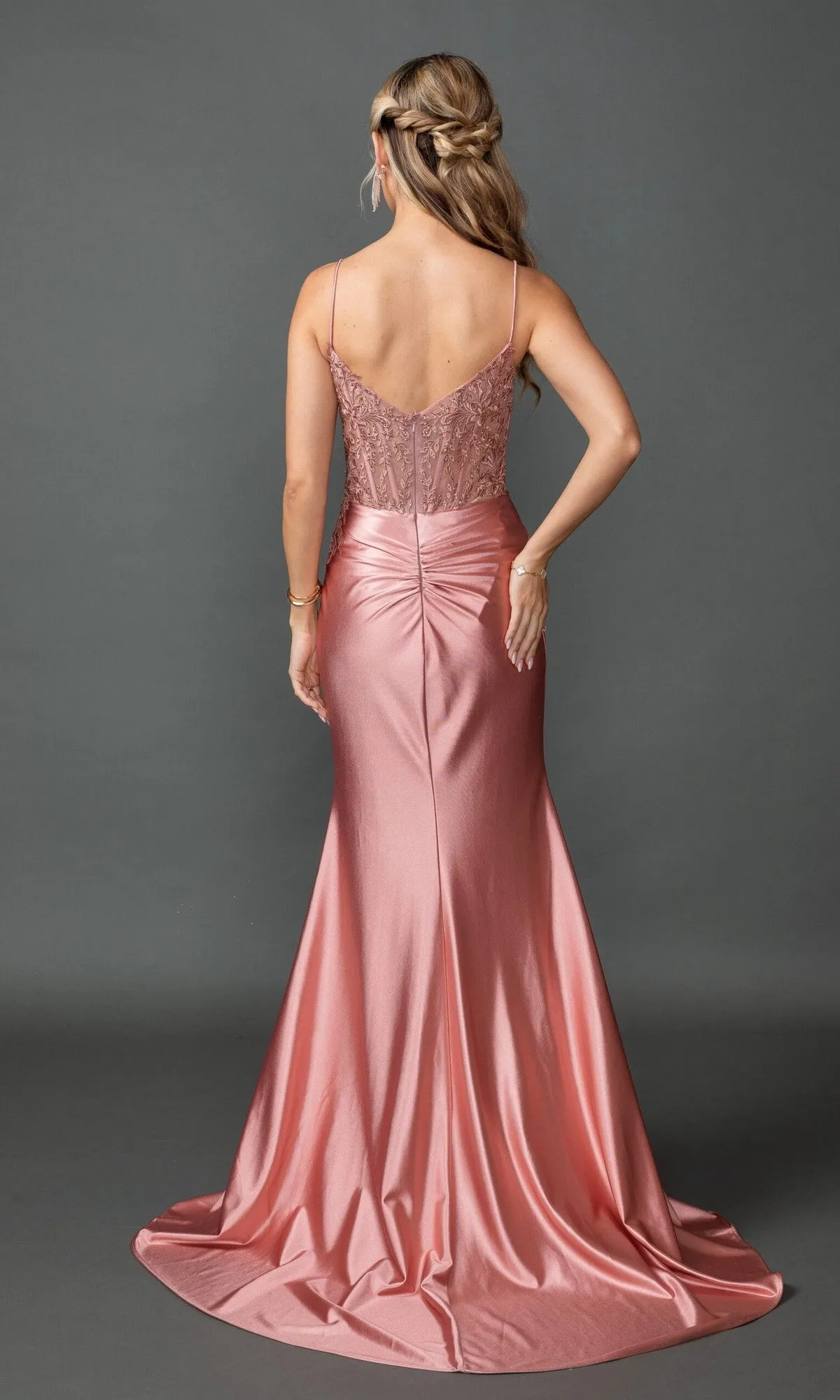 Sheer-Corset Long Prom Dress: Dancing Queen 4537 sold by PromGirl product image thumbnail 5