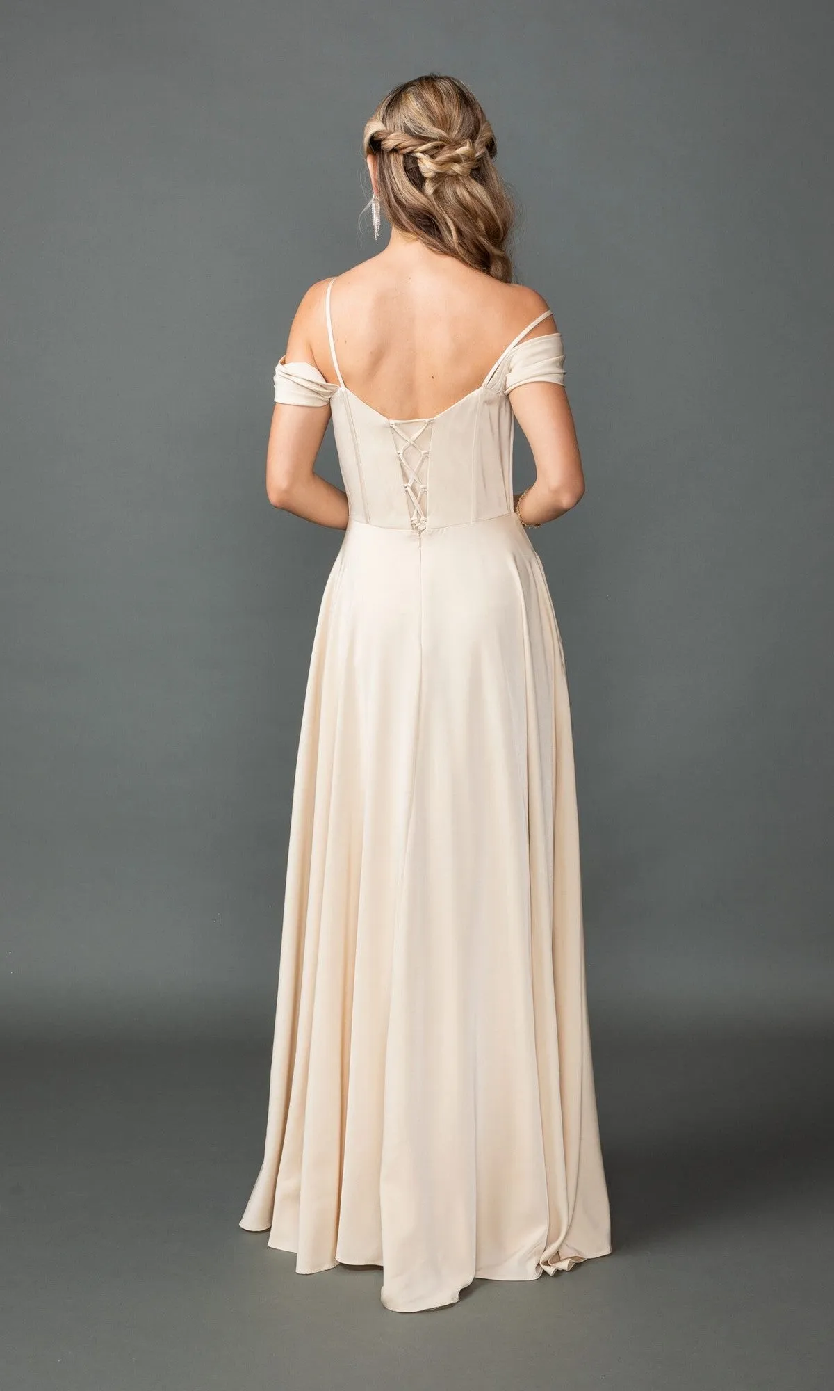 Off-Shoulder Long Prom Dress: Dancing Queen 4539 sold by PromGirl product image thumbnail 5