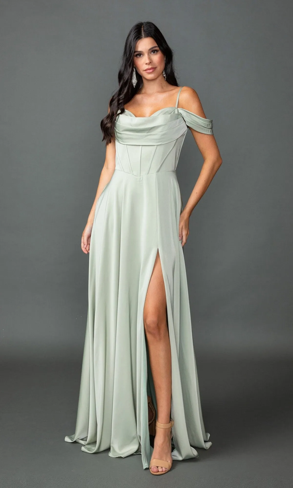 Off-Shoulder Long Prom Dress: Dancing Queen 4539 sold by PromGirl product image thumbnail 3