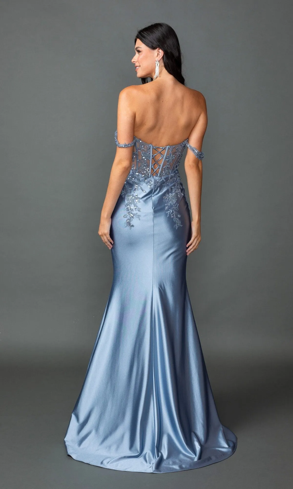 Off-Shoulder Mermaid Prom Gown: Dancing Queen 4540 sold by PromGirl product image thumbnail 2