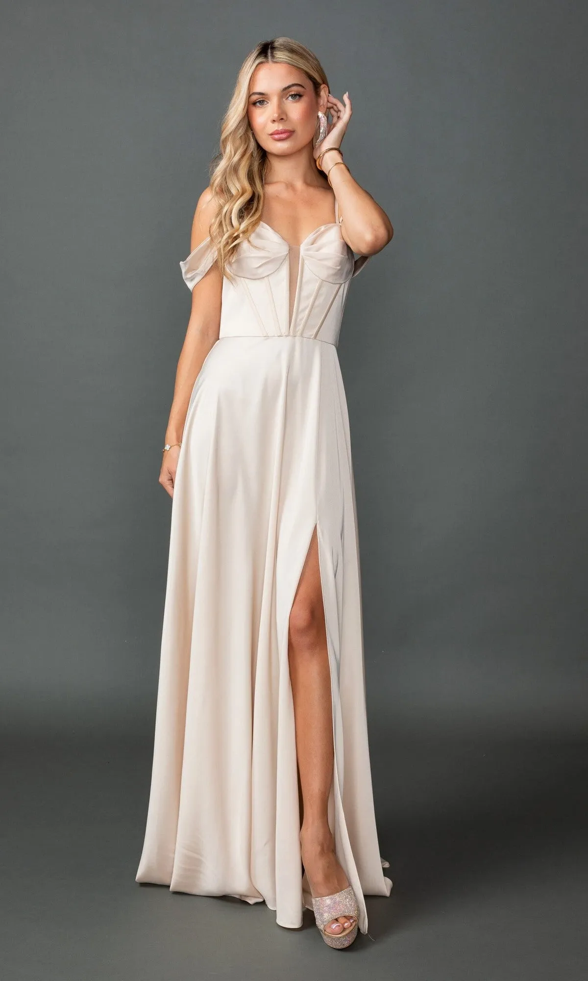 Lace-Up Long Corset Prom Dress: Dancing Queen 4544 sold by PromGirl product image thumbnail 5