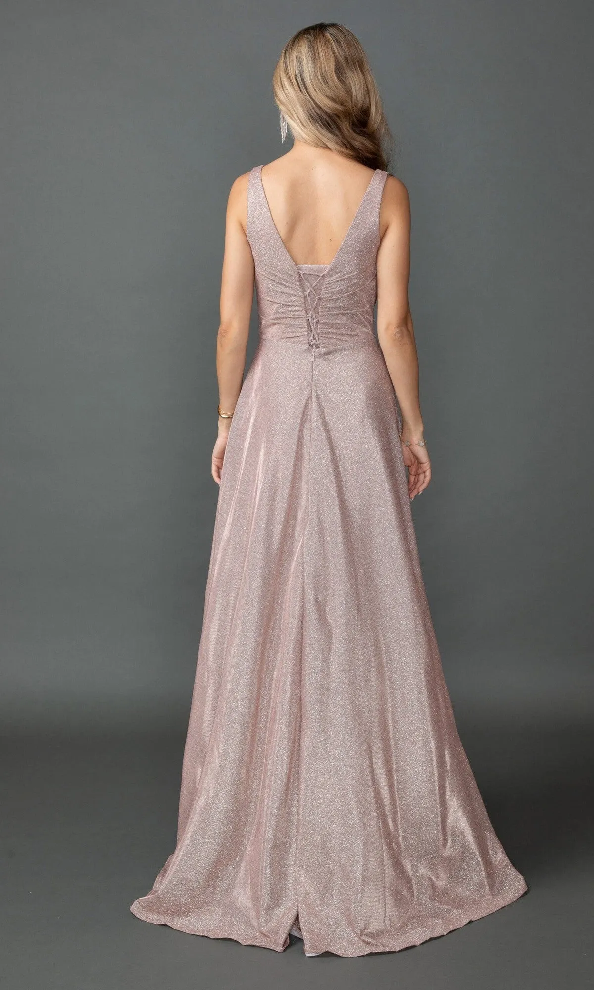 Lace-Up Long Glitter Prom Dress: Dancing Queen 4545 sold by PromGirl product image thumbnail 2