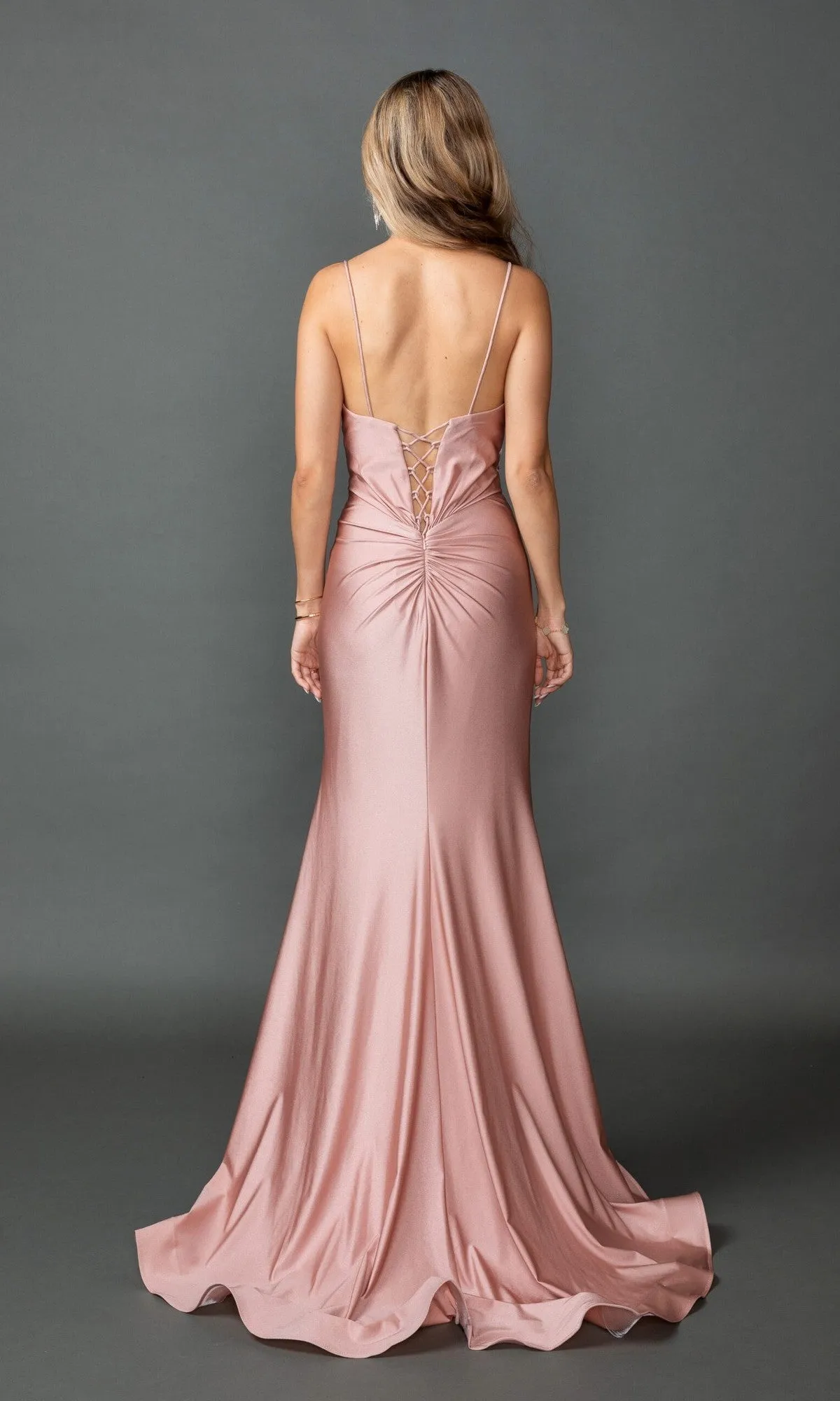 Lace-Up Long Pink Prom Dress: Dancing Queen 4553 sold by PromGirl product image thumbnail 2
