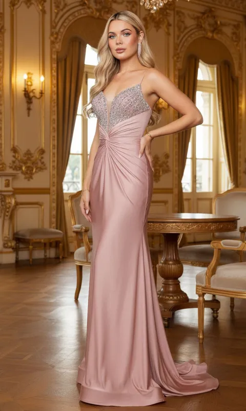 Lace-Up Long Pink Prom Dress: Dancing Queen 4553 sold by PromGirl