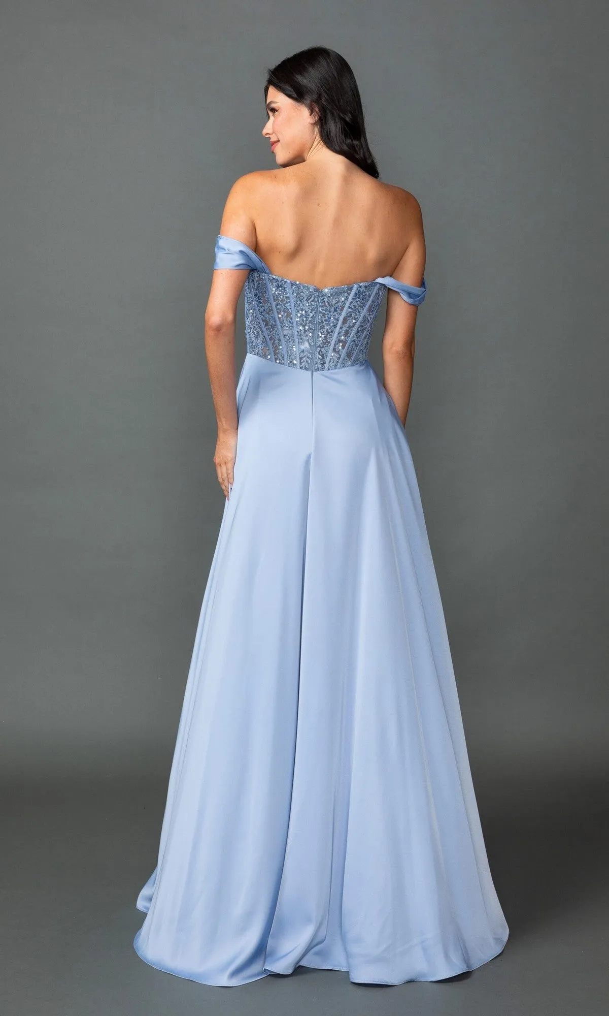 Off-Shoulder Corset Prom Gown: Dancing Queen 4546A sold by PromGirl product image thumbnail 2