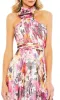 Long Print Halter Formal Dress: Mac Duggal 68101 sold by PromGirl