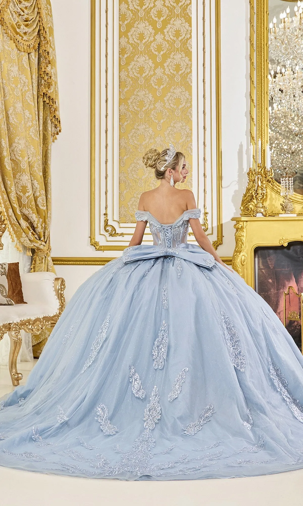 Dusty Blue Quinceanera Dress 5089 By Dancing Queen sold by PromGirl product image thumbnail 2