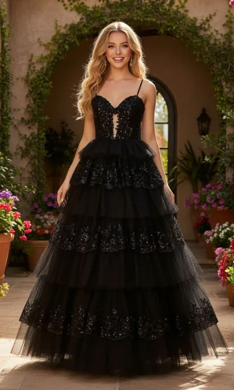 Glitter Prom Ball Gown: PromGirl Exclusive 250074 sold by PromGirl