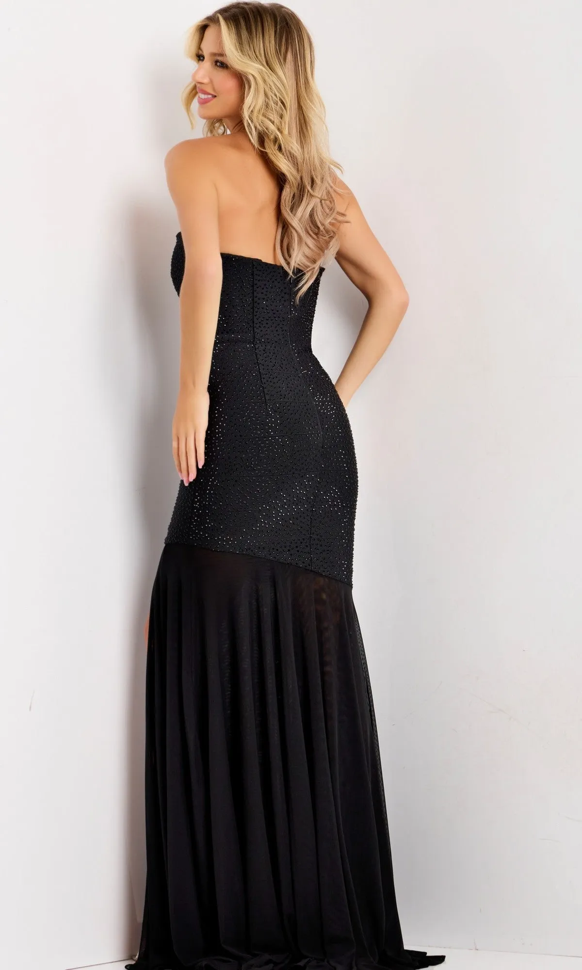 Strapless Beaded Long Prom Dress: Jovani 49147 sold by PromGirl product image thumbnail 2