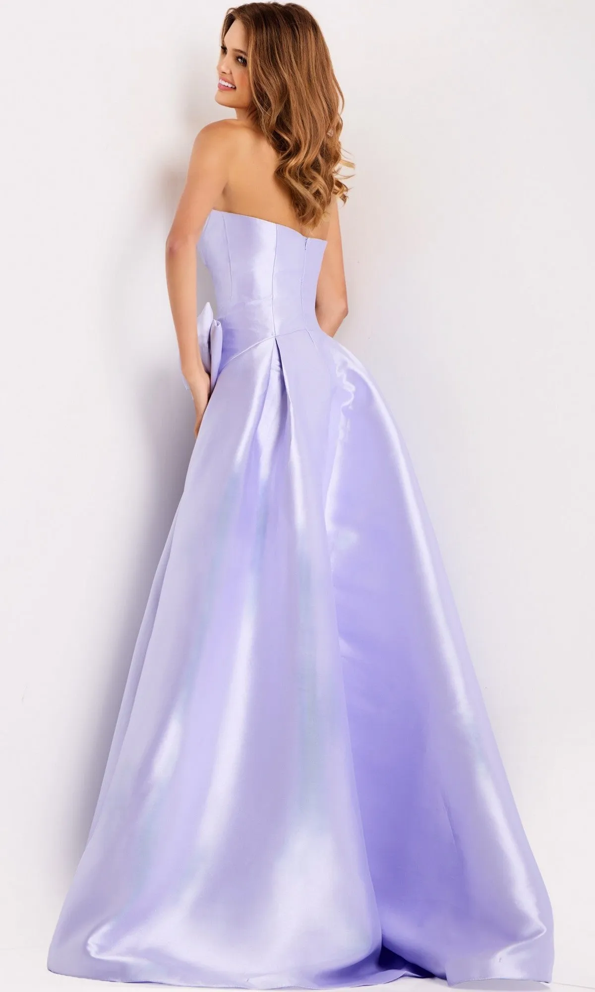 Side-Bow Strapless Prom Gown: Jovani 49196 sold by PromGirl product image thumbnail 2