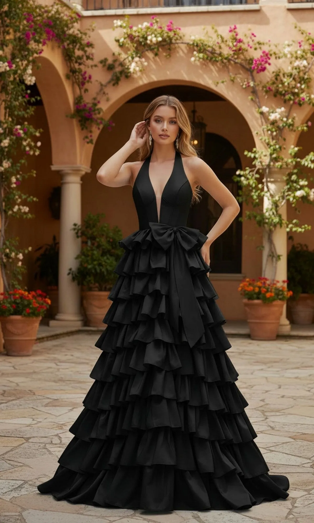 Halter Prom Ball Gown: PromGirl Exclusive 250045 sold by PromGirl product image thumbnail 3