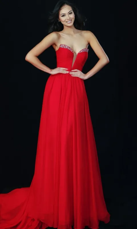 Long Prom Dress: Jovani 49422 sold by PromGirl