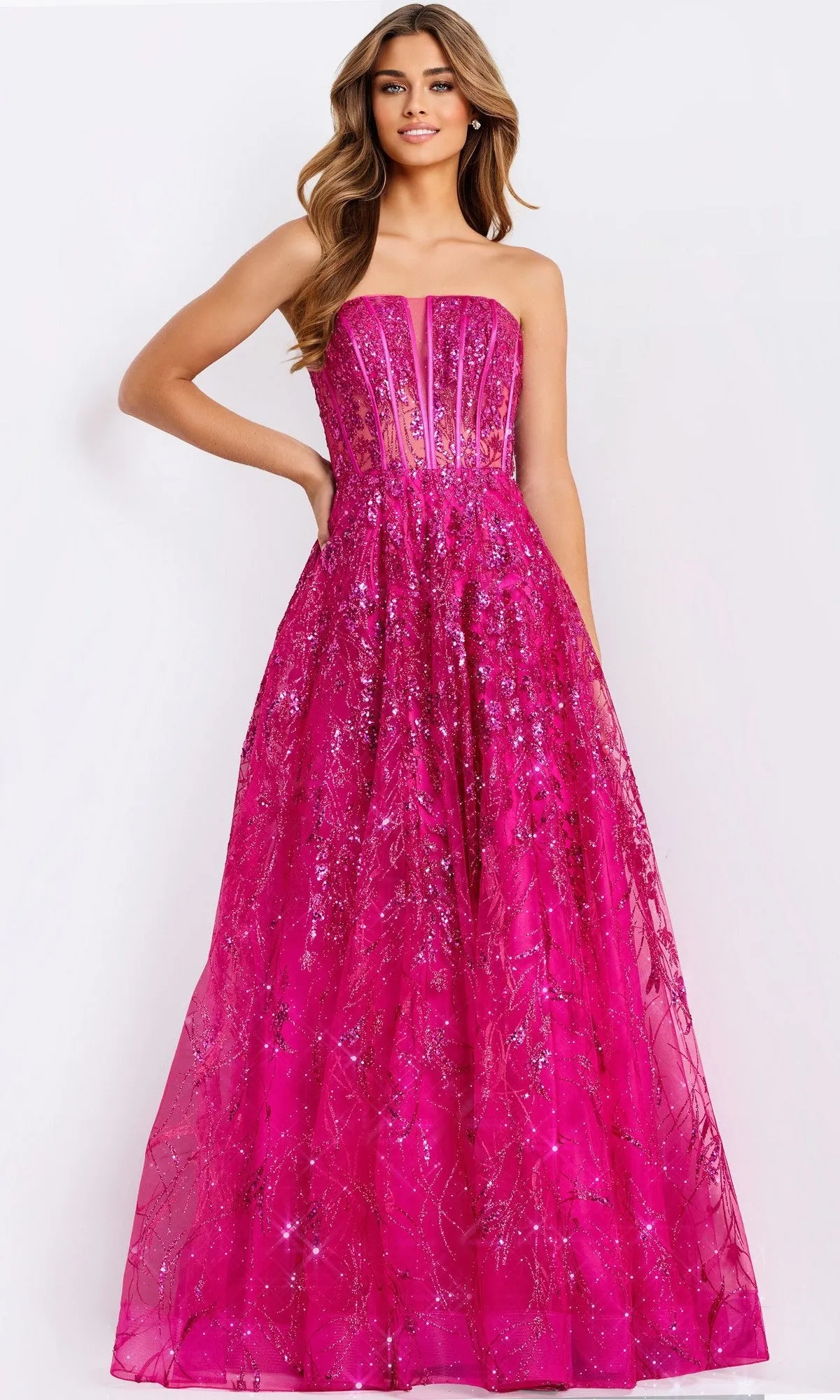 Long Prom Dress: Jovani 45913 sold by PromGirl product image thumbnail 4